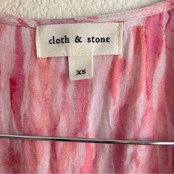 Anthropologie | Cloth and Stone Watercolor Pink Dress - Picture 10 of 10